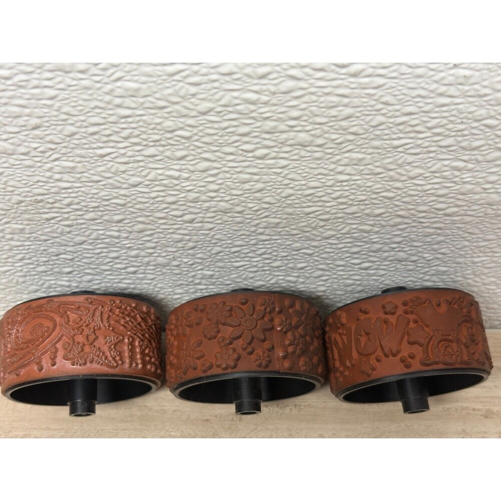 Set Of 3 Stampin Around Rubber Wheel Stamps